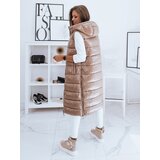 DStreet Kamizelka pikowana damska GANTINI kamelowa | shoptok.hr