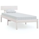  Okvir za krevet od masivne borovine bijeli 100 x 200 cm | shoptok.hr
