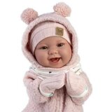  Llorens: Tala Sonrisas 44 cm novorojenček z zvokom v roza kombinezonu | Shoptok.si