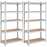 Songmics 2x regal 40 x 90 x 180 cm, bez-srebrna, GLR040E02 Cene
