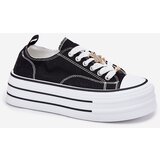 Boto Women's Platform Sneakers With Golden Pins Black Fiorina | Shoptok.si