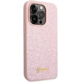 Guess gUHCP14LHGGSHP ovitek za iPhone 14 Pro - roza z bleščicami | Shoptok.si