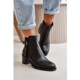 Boto Women's Winter Insulated Boots with Heel and Buckle Black Nevillira | Shoptok.si