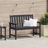  Vrtna klupa Crna 120 x 59 x 88 cm HDPE | shoptok.hr