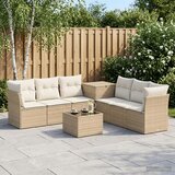  Set sofe 8 kom. Bež i krem bijela Poli Rattan i čelik | shoptok.hr