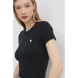Abercrombie & Fitch Kratka majica ženski, črna barva