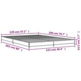  Okvir kreveta crni 120 x 200 cm od konstruiranog drvo i metal | shoptok.hr