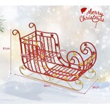 Božična dekoracija Okrasne sani za božič, kovinske sani, dim. 99 x 36 x 61 cm | Shoptok.si