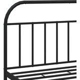 vidaXL Kovinski posteljni okvir z vzglavjem in vznožjem črn 183x213 cm | Shoptok.si