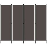 vidaXL Sobna pregrada s 4 panela antracit 200 x 180 cm Cijene