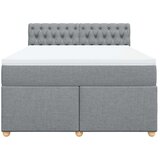 vidaXL Krevet box spring s madracem svjetlosivi 140x200 cm od tkanine | shoptok.hr