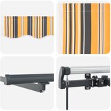  Skrovita tenda S LED lampica Šareni 350 x 250 cm tkanina | shoptok.hr