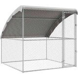  Kućica za pse s pohranom Srebrno 2 x 2 x 2 m Čelik | shoptok.hr