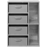  Strani šal s predalom Siva Sonoma 60 x 33,5 x 84 cm, (5000233744) | Shoptok.si