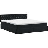  Krevet s od storage s uzglavljem Crna 160 x 200 cm Baršun | shoptok.hr