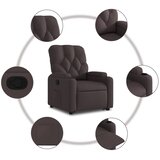  Naslonjač na podizanje tamnosmeđi od tkanine | shoptok.hr