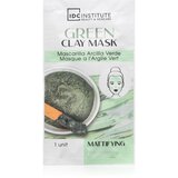 IDC INSTITUTE Green Clay Mask čistilna matirajoča maska z karitejevim maslom 3x8 g | Shoptok.si