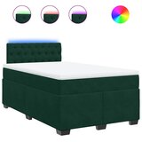 Box spring krevet s madracem tamnozeleni 120x200 cm baršunasti | shoptok.hr