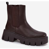 Boto Women's ankle boots Fivienne warm eco leather dark brown | Shoptok.si