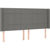 Maison Chic vzglavna omarica - nočna omarica - posteljna omarica z ušesi temno sivo 203x16x118/128 cm blago, (21710572) | Shoptok.si
