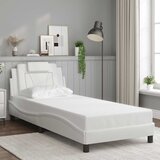  Okvir za krevet Viana bez madraca bijeli 90x190 cm od umjetne kože | shoptok.hr