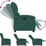  Električni naslonjač od tkanine tamnozeleni | shoptok.hr