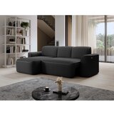 ELTAP Temno siva kotna sedežna garnitura iz tkanine bouclé (levi kot/z ležalnikom) Ume – | Shoptok.si