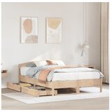 vidaXL Okvir kreveta bez madraca 140 x 190 cm od masivne borovine | shoptok.hr