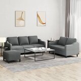 vidaXL 3-dijelni set sofa s jastucima tamnosivi od tkanine Cijene