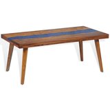  Klubska mizica iz tikovine in smole 100x50x40 cm | Shoptok.si