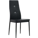  Jedilni stoli 2 kosa črno umetno usnje, (20699499) | Shoptok.si
