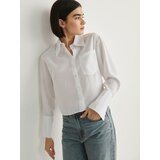 Reserved srajca iz sijoče tkanine - bela | Shoptok.si