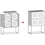 vidaXL Highboard Anthracite 68x39x107 cm Jeklo | Shoptok.si