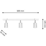  LED spot svetiljka TUNE 3xGU10/4,8W/230V mat hrom/bela | Eponuda.com