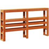 vidaXL Vzglavje s policami voščeno rjava 150 cm trdna borovina, (21290871) | Shoptok.si