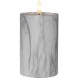 Star Trading Siva in bela betonska LED sveča Flamme Marble, višina 15 cm | Shoptok.si