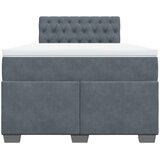  Krevet box spring s madracem tamnosivi 120 x 190 cm baršun | shoptok.hr