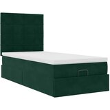  Okvir kreveta s madracima tamnozeleni 90x200cm baršunasti | shoptok.hr