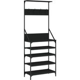 Maison Chic Regal za oblačila s prostorom za čevlje - Polica za čevlje črn 70x34x184 cm, (21777728) | Shoptok.si