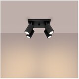 Nice Lamps Črna stropna svetilka 25x25 cm Gleam – | Shoptok.si