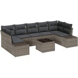  Sjedeća garnitura za vrt 8 kom. Siva poliratan 239 x 62 x 69 cm | shoptok.hr