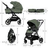 Kinderkraft dječja kolica Yoxi MINK PRO 3u1, Mystic Green | Eponuda.ba
