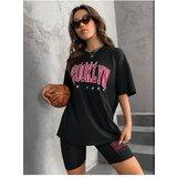 Know Women's Black Oversize Brooklyn Printed Leggings Suit | Shoptok.si