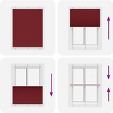  Plisirana roleta Bordeaux crvena 105x100 cm Širina tkanine | shoptok.hr