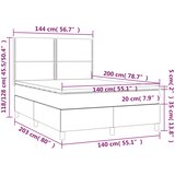  s oprugama i madracem crni 140 x 200 cm od umjetne kože | shoptok.hr