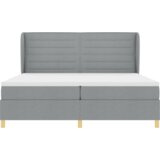  Box Spring postelja z vzmetnico - Svetlo siva, 200x200 cm, Tkanina, (22052634) | Shoptok.si