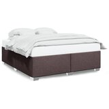 Furnova Posteljni okvir brez vzmetnice temno rjav 180x200 cm blago, (21935855) | Shoptok.si