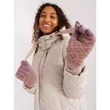 Fashion Hunters Dusty pink gloves with geometric patterns