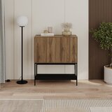 Marckeric Črna/v naravni barvi omarica v hrastovem dekorju 80x90x40 cm Amira – | Shoptok.si