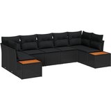  Sjedeća garnitura za vrt 7 kom. Crna poliratan 289 x 154 x 69 cm | shoptok.hr
